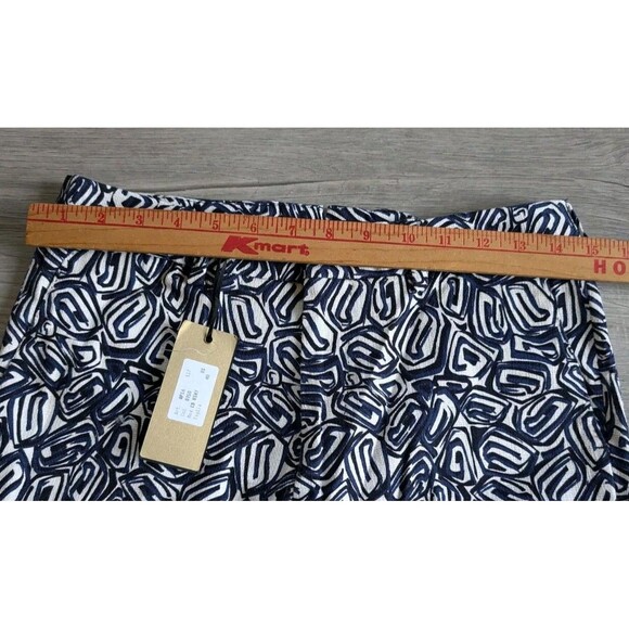 New PT Torino PT01 Woman Pants Midnight Blue Geometric Sz 40 NWT - Picture 8 of 11